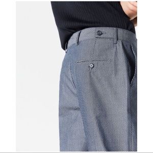 NWT ZARA MAN COTTON TROUSERS WITH POLKA DOTS SZ 36